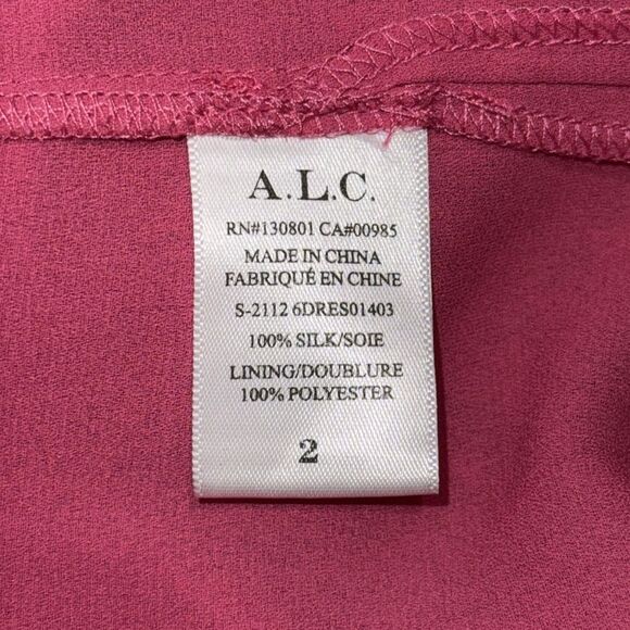 NWT ALC Sari Silk Mini Dress Pink Floral Size 2 Revolve - Picture 15 of 16